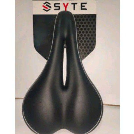 Jual Sadel Syte Velo Gel Bolong Mtb Folding G Empuk Hitam List Putih