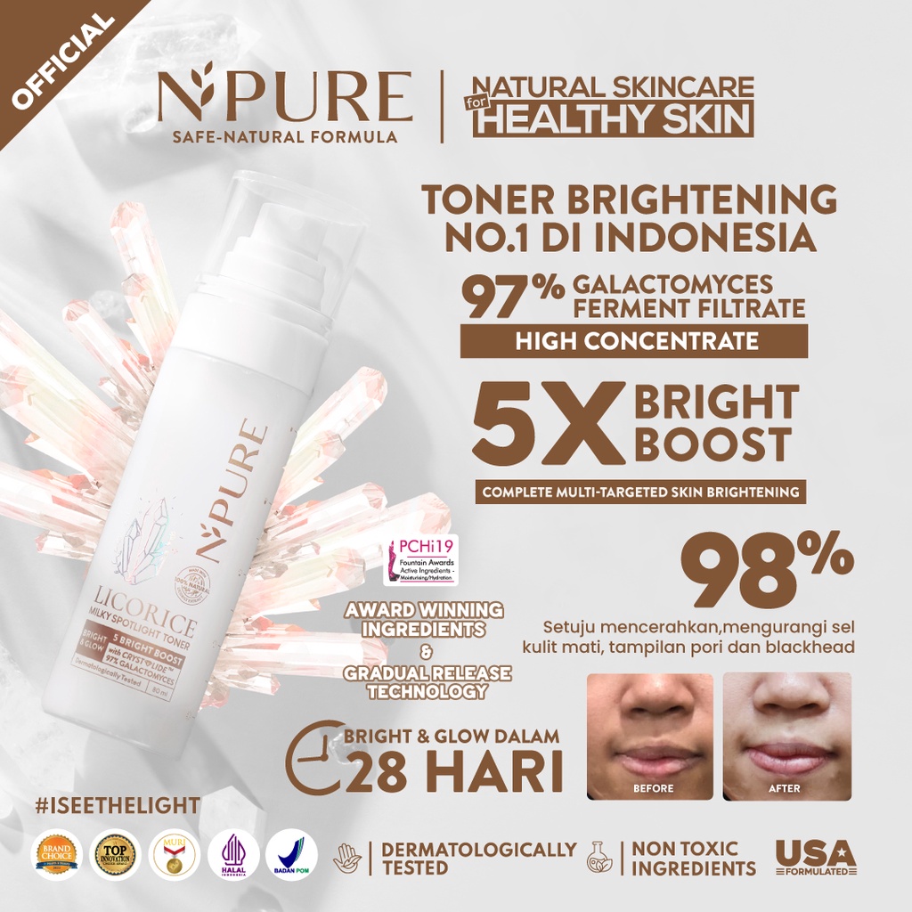 Jual NPURE Toner Licorice Milky Spotlight Brightening Toner Toner