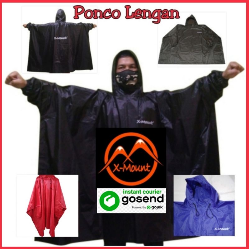 Jual Jas Hujan PONCO Lengan Tangan Allsize Big Size Raincoat Kelelawar