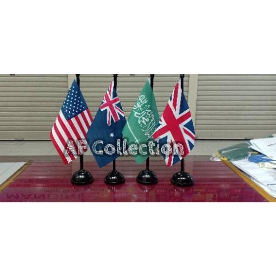 Jual Kekinian Bendera Meja Negara Plus Tiang Kayu Shopee Indonesia