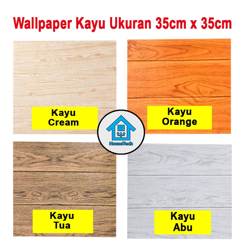 Jual Ht Wallpaper Foam D Motif Kayu Wall Paper Dinding Sticker