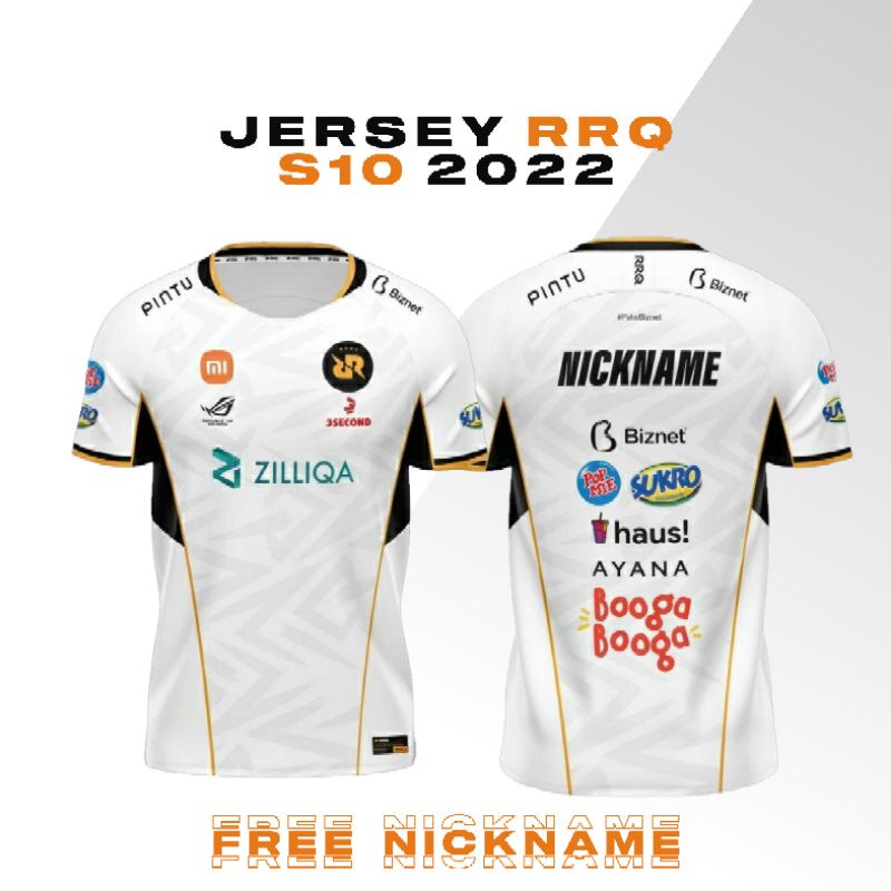 Jual JERSEY RRQ NEW 2021 2022 S10 FREE NICKNAME Shopee Indonesia