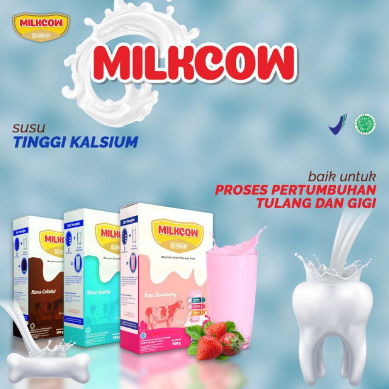 Jual MILKCOW SUSU GEMUK TINGGI BADAN Susu Sapi Full Cream 500gram