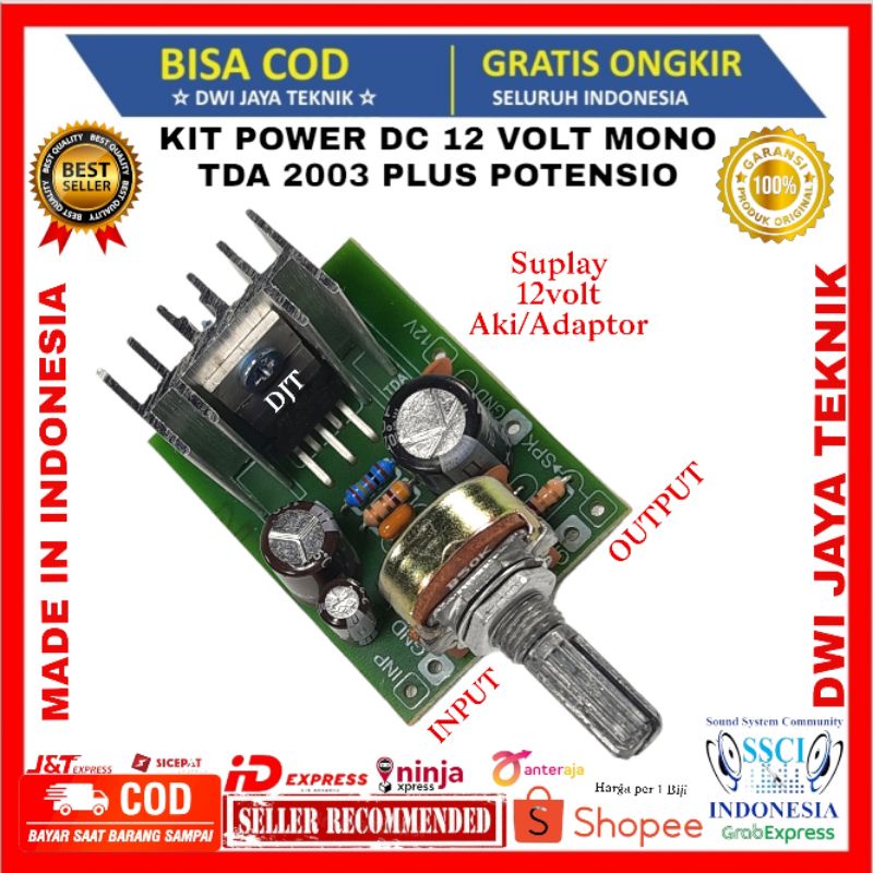 Jual Kit Power Dc Volt Mono Tda Plus Potensio Shopee Indonesia