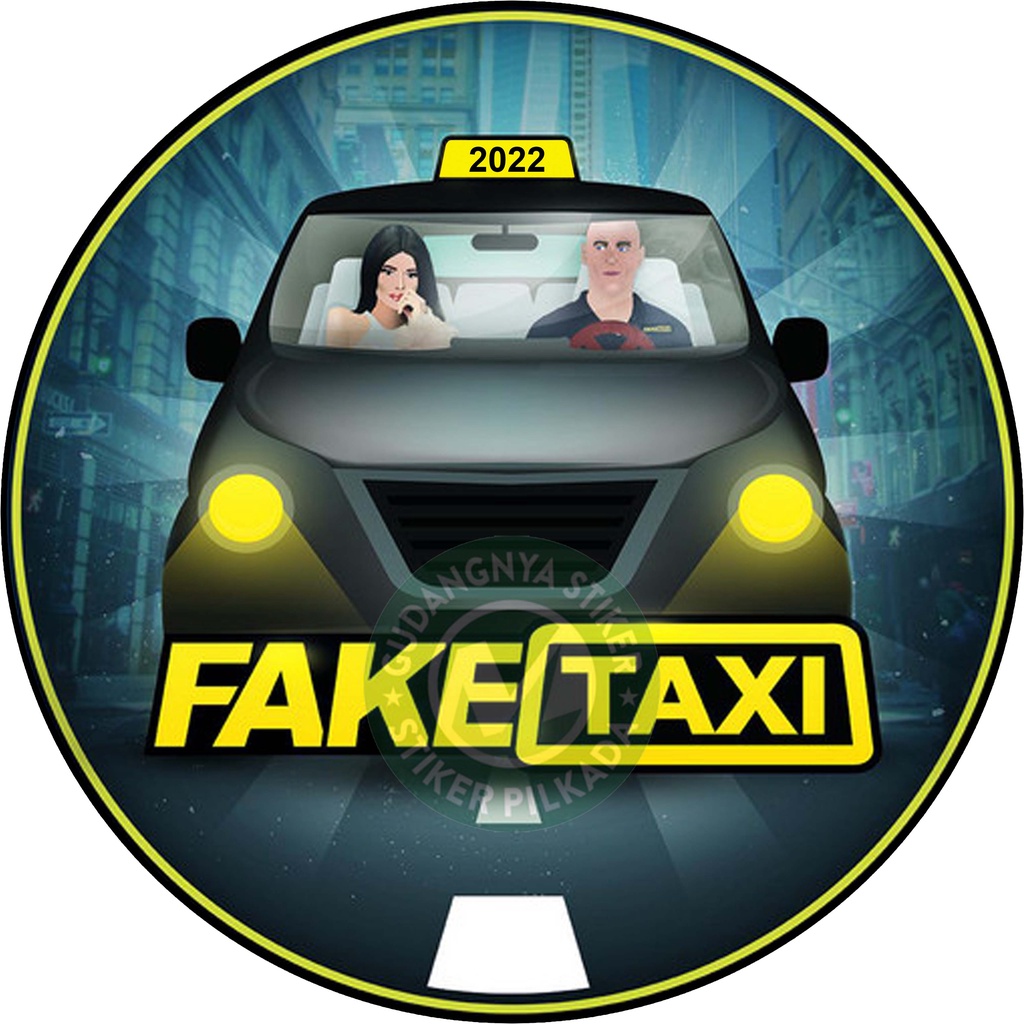 Jual STIKER FAKE TAXI 2022 BULAT Shopee Indonesia