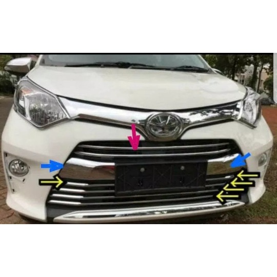 Jual Paket Full List Lis Grill Front Grile Depan Mobil Toyota Calya