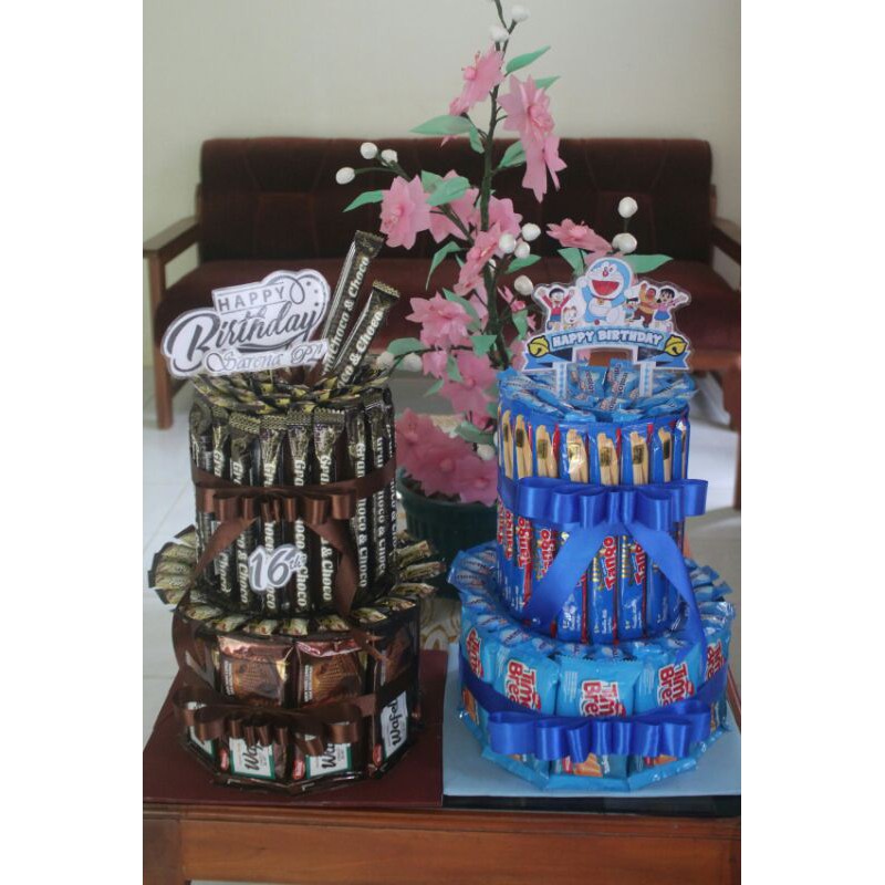 Jual Snack Tart Tower Cake Kue Ulang Tahun Bisa Request Tema