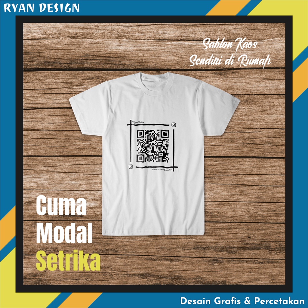 Jual Stiker Kaos Scan Me Barcode Qr Code Instagram Whatsapp Tiktok