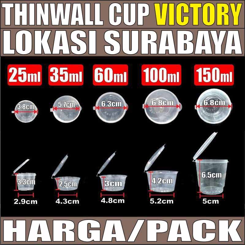 Jual Thinwall Cup Rapat Ml Ml Ml Ml Ml Per Pack Bulat Cup