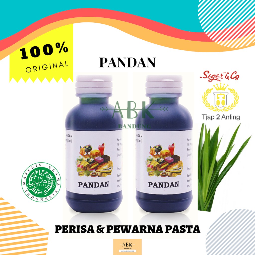 Jual PERISA PANDAN PEWARNA PASTA 60ML CAP 2 ANTING PANDAN ESSENCE