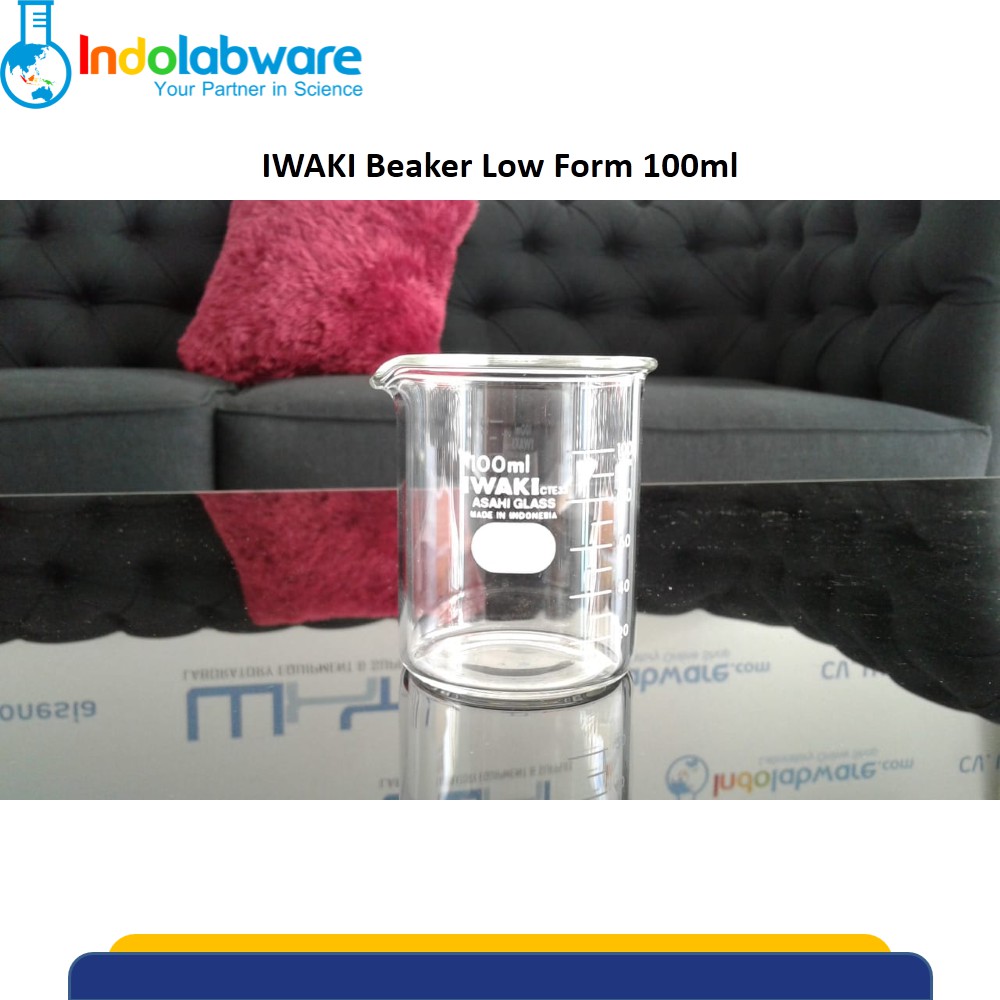 Jual IWAKI Beaker Low Form 100ml Gelas Kimia Shopee Indonesia