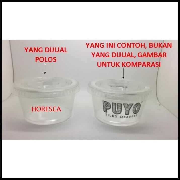 Jual Cup Puyo Cup Puding Cup Plastik Sip 240 Ml Tutup 50 Pcs