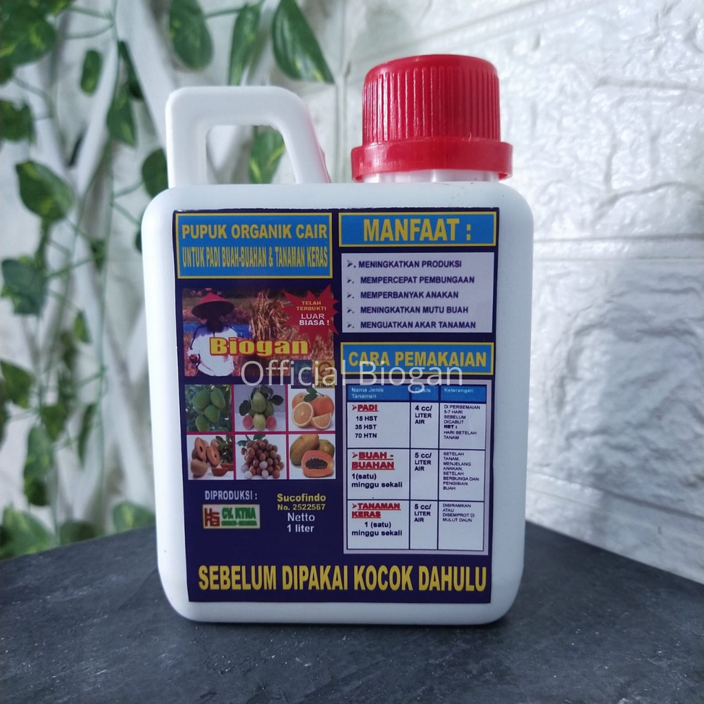 Jual Pupuk Organik Cair Poc Biogan Untuk Padi Dan Buah Buahan Ml