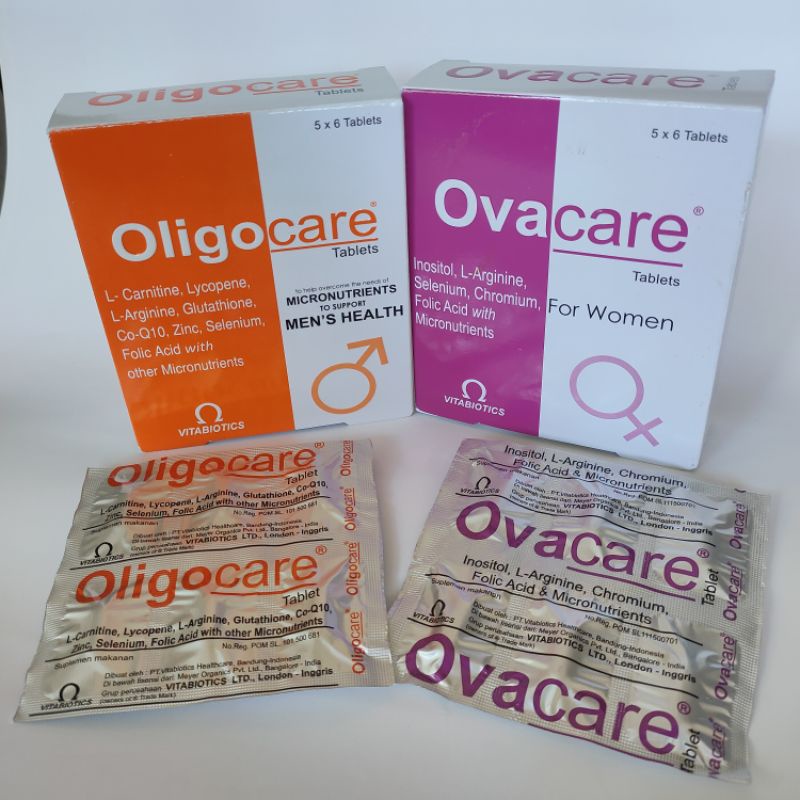 Jual OLIGOCARE OVACARE VITAMIN SUAMI ISTRI KESUBURAN PRIA WANITA STRIP