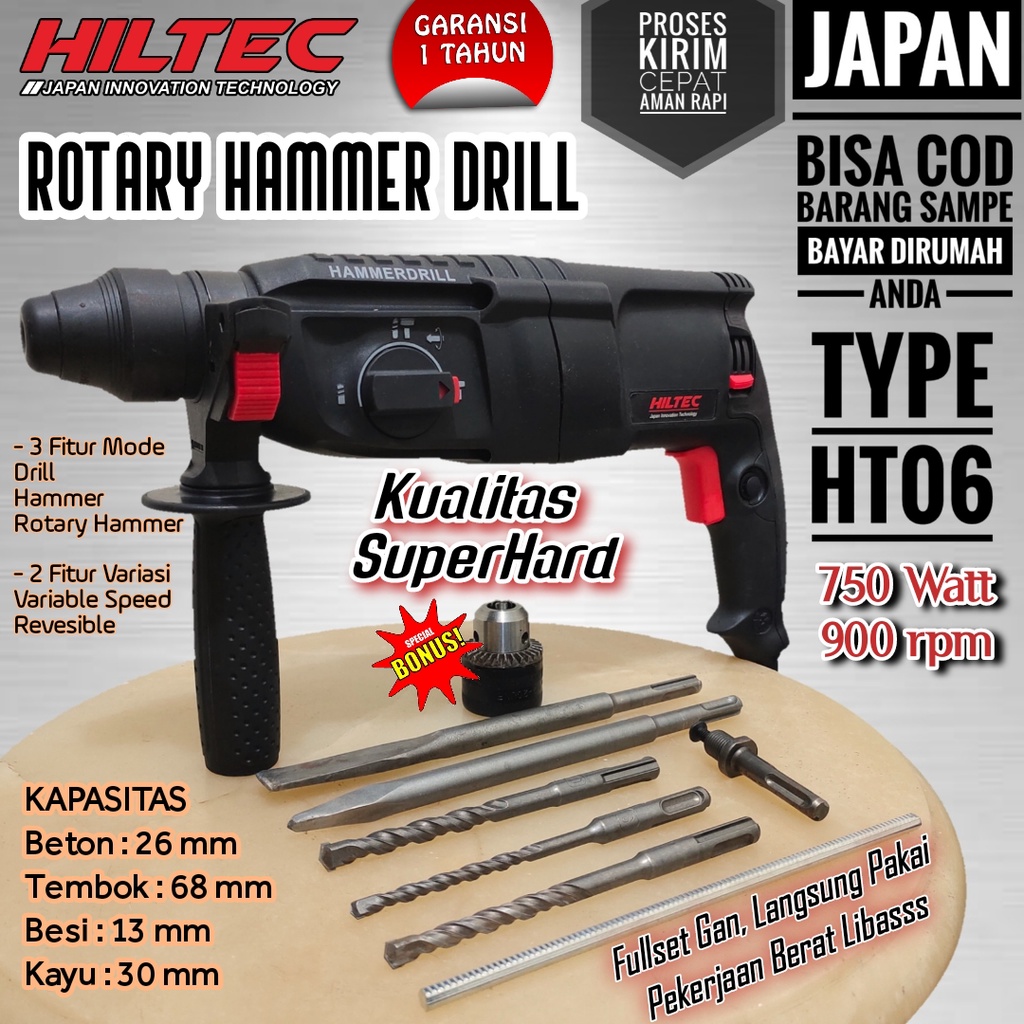 Jual Mesin Bor Beton Bobok Tembok Jek Jack Hammer Hamer Drill HILTEC