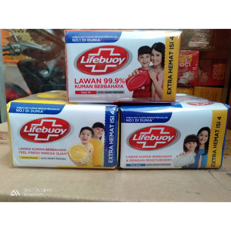 Jual Lifebuoy 110gr Isi 4 Batang Total 10 Mild Care Lemon Fresh Murah