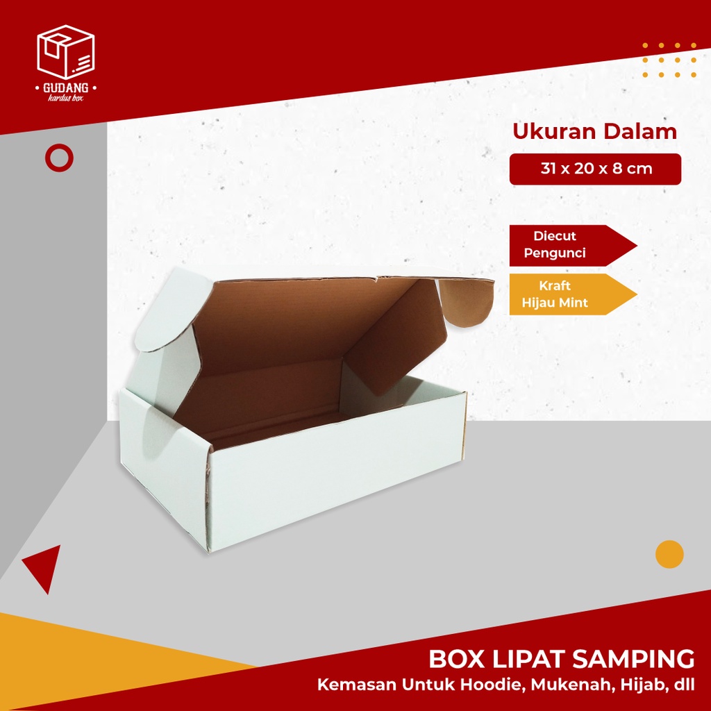 Jual Box DC LS 30 X 20 X 8 Cm LS Karton Polos Kardus Hampers Baju