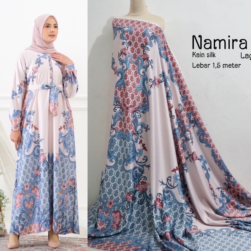 Jual Namira Series Kain Silk Motif Semi Batik Shopee Indonesia