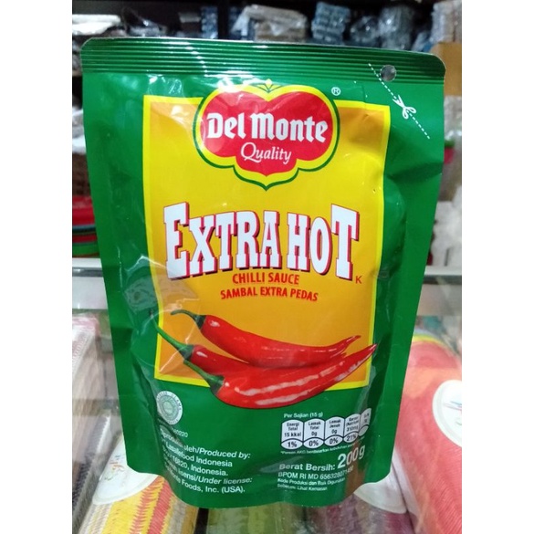 Jual Del Monte Extra Hot Delmonte Sambal Extra Pedas G Shopee