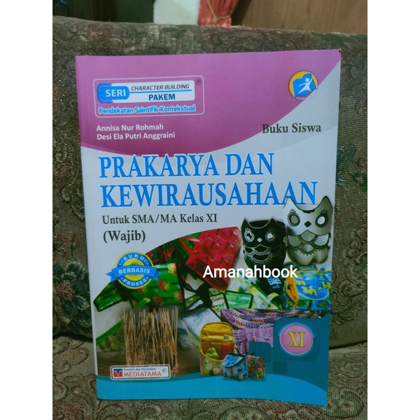 Jual Buku Prakarya Dan Kewirausahaan Wajib Sma Kelas K Mediatama