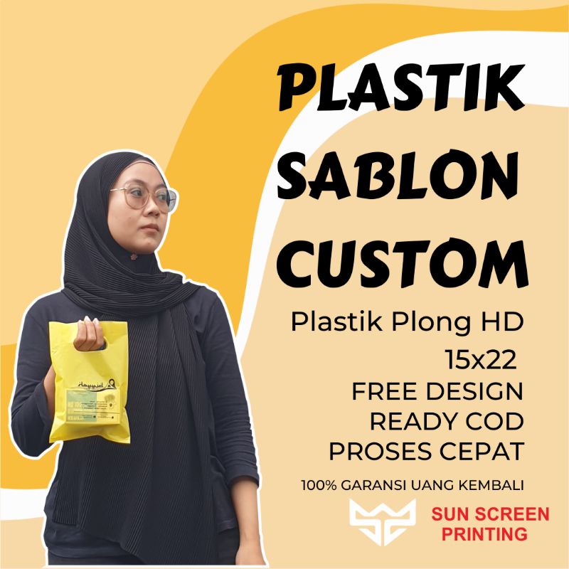 Jual Sablon Plastik Packing Olshop Murah Plong Hd X Free Design