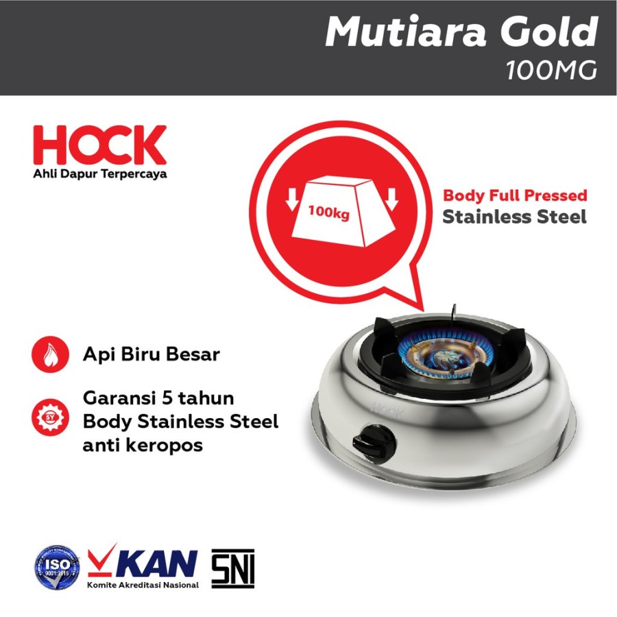 Jual Kompor Gas Hock Mutiara Gold Mg Mg Stainless Steel