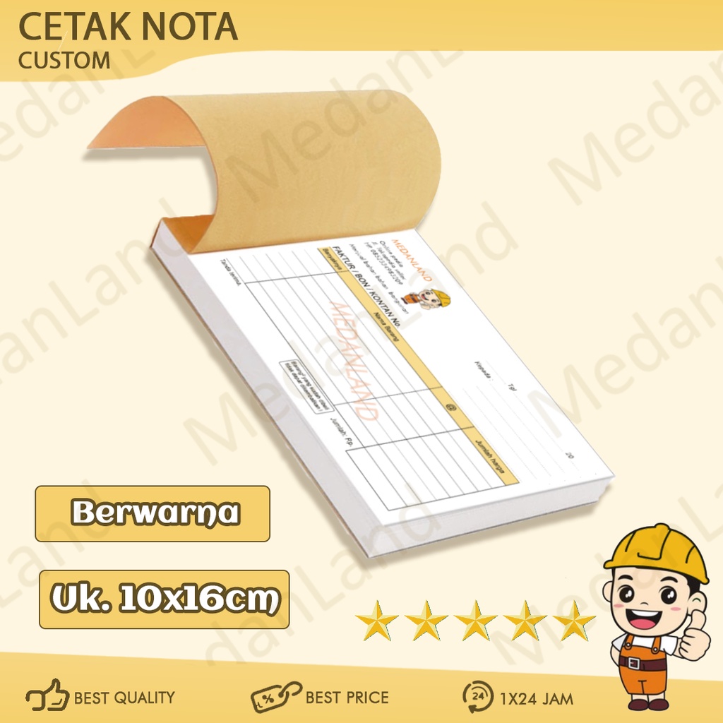 Jual Bisa Satuan Cetak Bon 1 4 Folio Nota Faktur Kwitansi Satuan