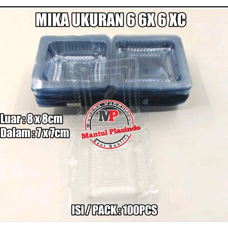 Jual Isi 100pcs Mika Kemasan Kue Bening 6A Mika Kue Mika Bolu