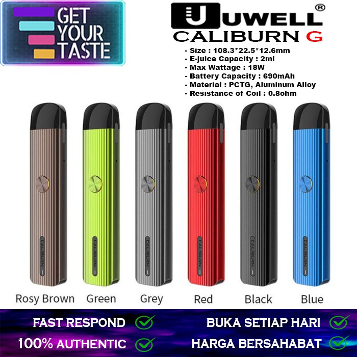 Jual Uwell Caliburn G Pod Kit By Uwell Pod Cali Burn G 100