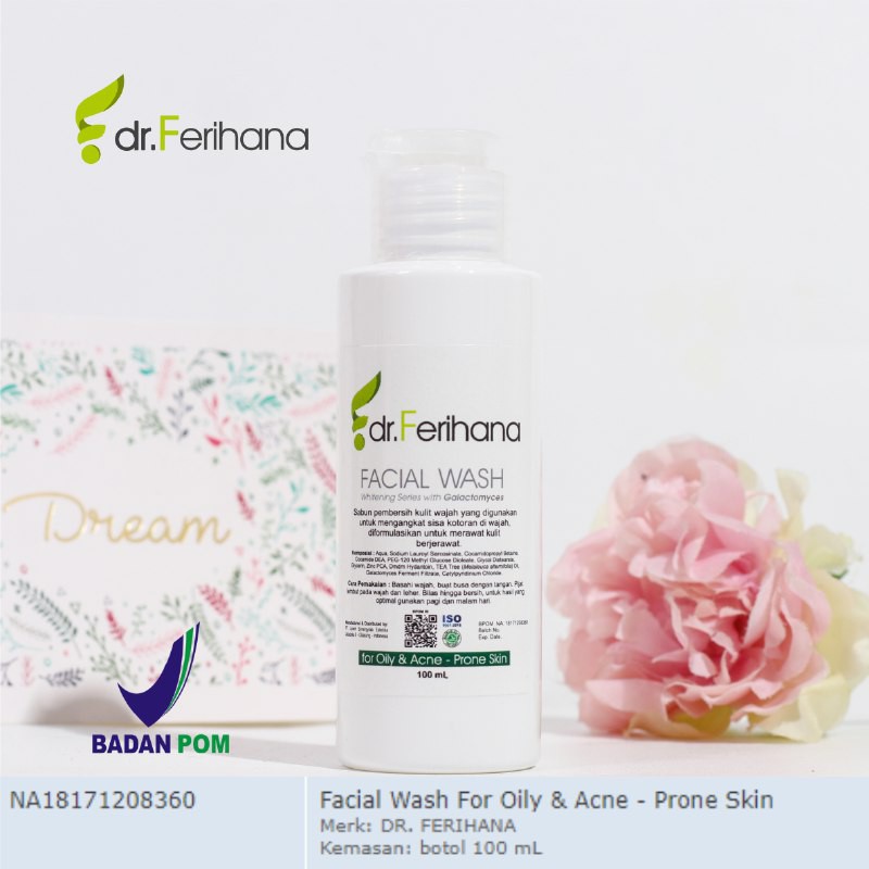 Jual Galactomyces Facial Wash For Oily Acne Prone Skin Dr Ferihana