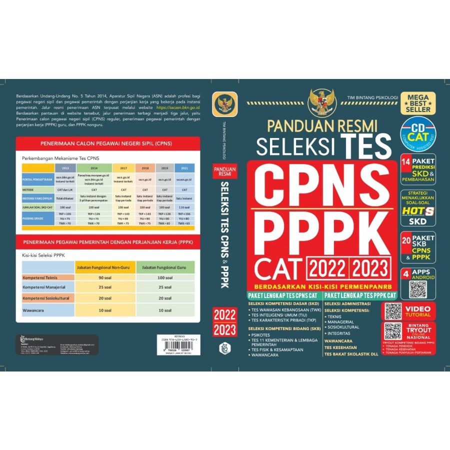 Jual Buku Panduan Resmi Seleksi Tes CPNS PPPK CAT 2022 2023 Shopee