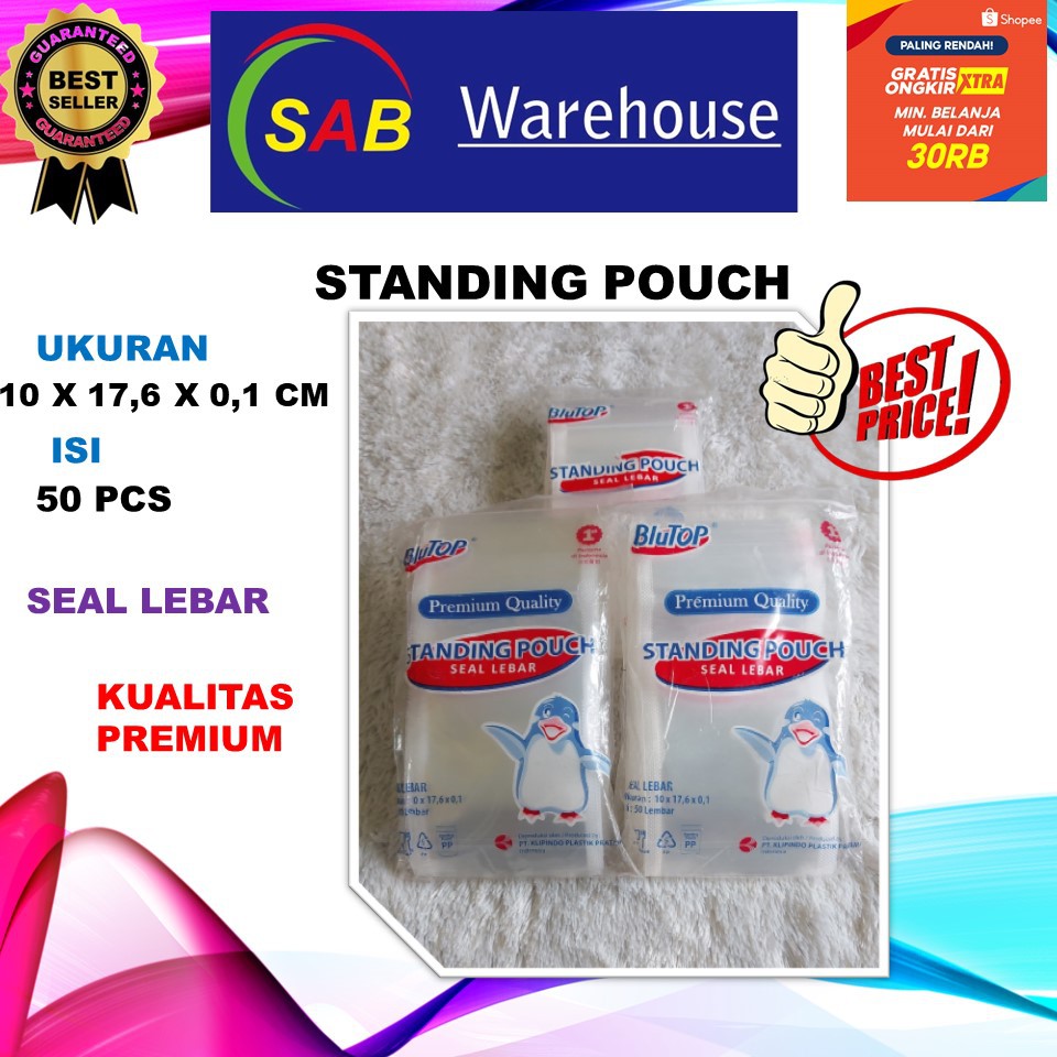 Jual STANDING POUCH 10x17 CM STP DOUBLE SEAL KEMASAN PLASTIK BERDIRI