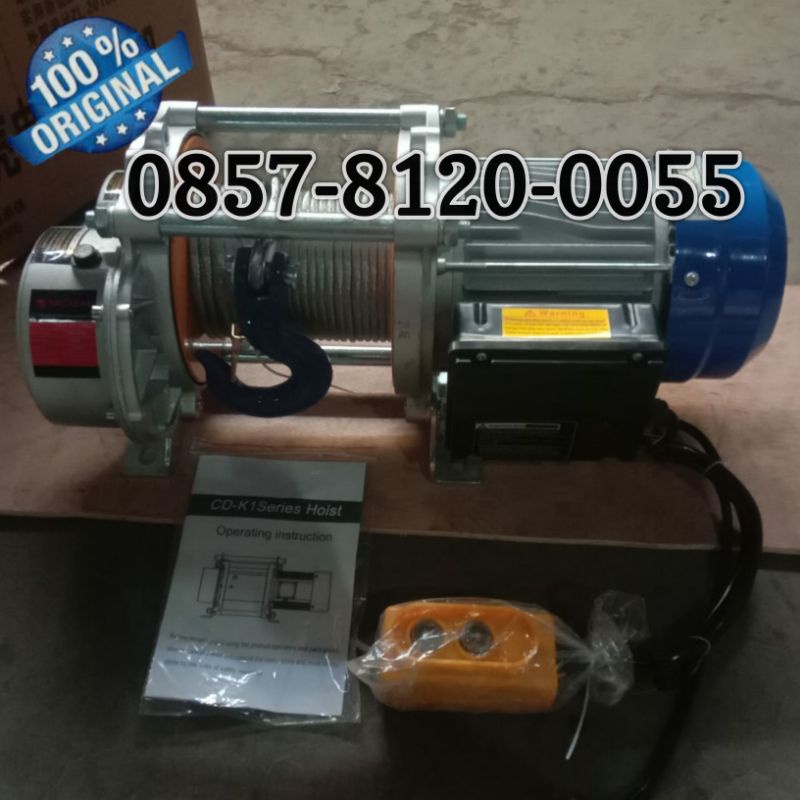 Jual Jual Electric Winch Hoist Katrol Angkat Barang 1 2 Ton 1200 Kg