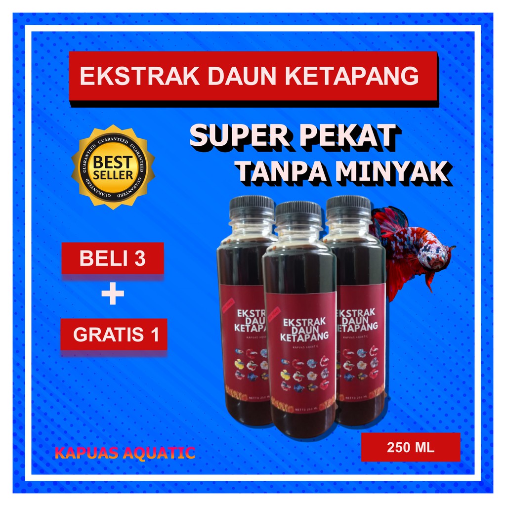 Jual Ekstrak Daun Ketapang Obat Vitamin Ikan Cupang 250ml Shopee