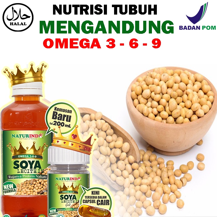 Jual Herbal Naturindo Omega Soya Lecithin Cair Nutrisi Kesehatan