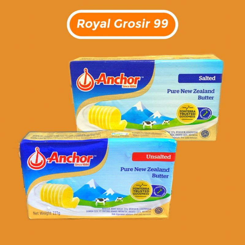 Jual Butter Anchor Unsalted Pats Gr Salted Pats Gr Shopee