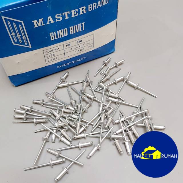 Jual Paku Rivet Rifet Ripet MASTER BRAND 540 4MM X 11MM Shopee