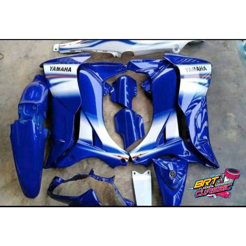 Jual Cover Body Jupiter Z New Burham Full Set Halus Warna Biru Shopee