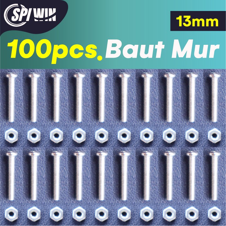 Jual BAUT MUR 100PCS TAMIYA MINI 4WD SPEED SLOOP 13MM Shopee Indonesia