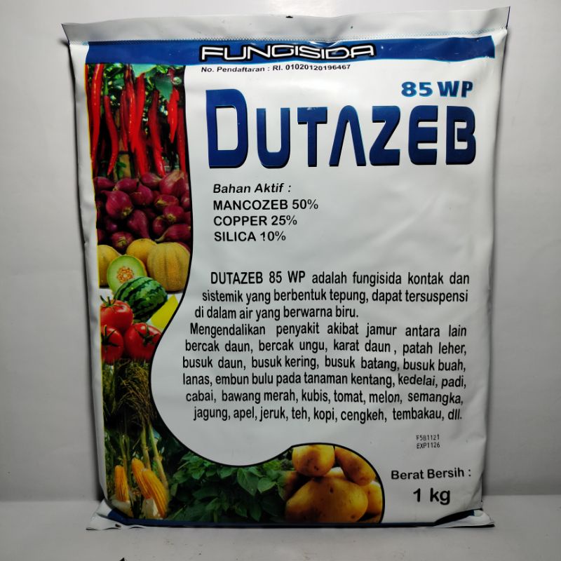 Jual Fungisida Sistemik Dan Kontak Dutazeb 85 WP Bahan Aktif Mancozeb