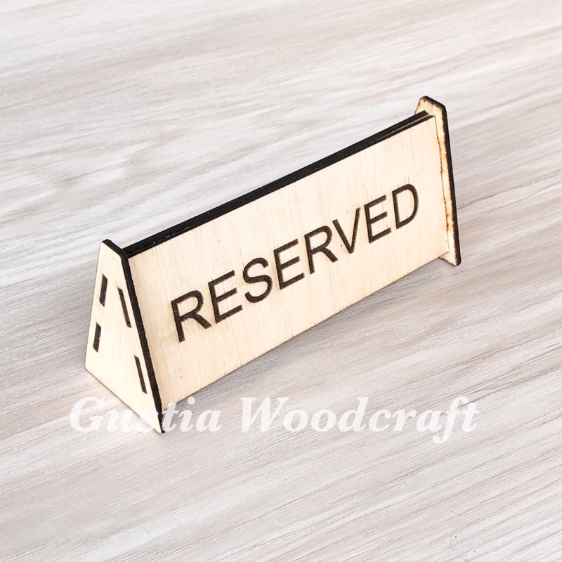 Jual Custom Nomor Meja Reserved Sign Tanda Pengenal Name Tag