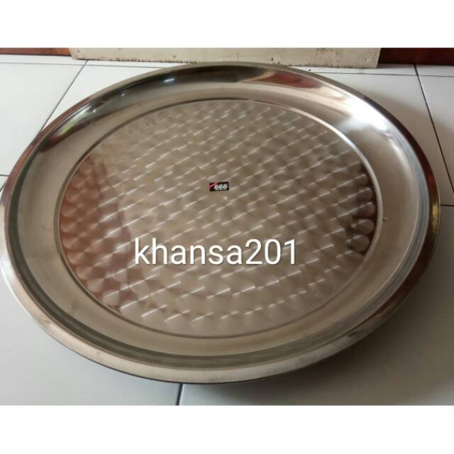 Jual Nampan Bulat Stainless Steel Jumbo 70 Cm Shopee Indonesia