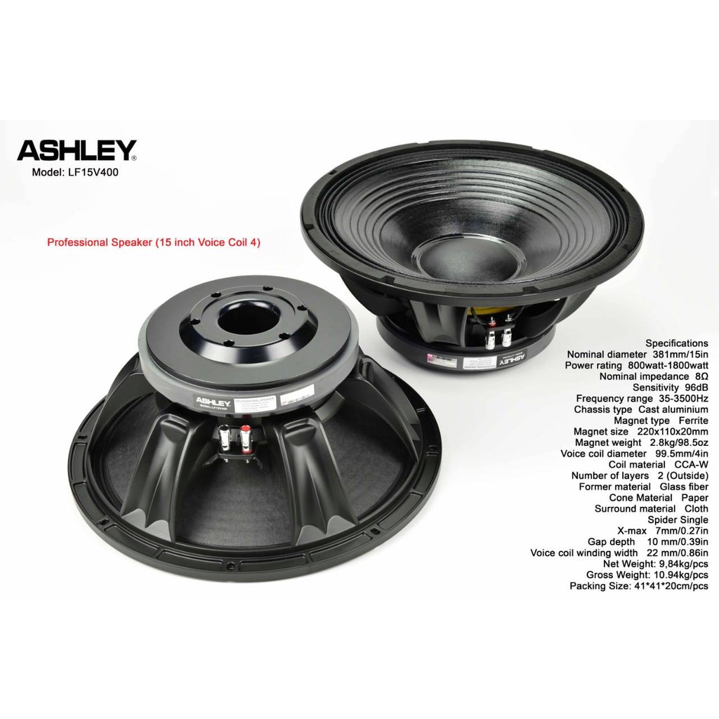 Jual SPEAKER ASHLEY LF15V400 Ashley LF 15 V400 15 Inch LF 15 V 400