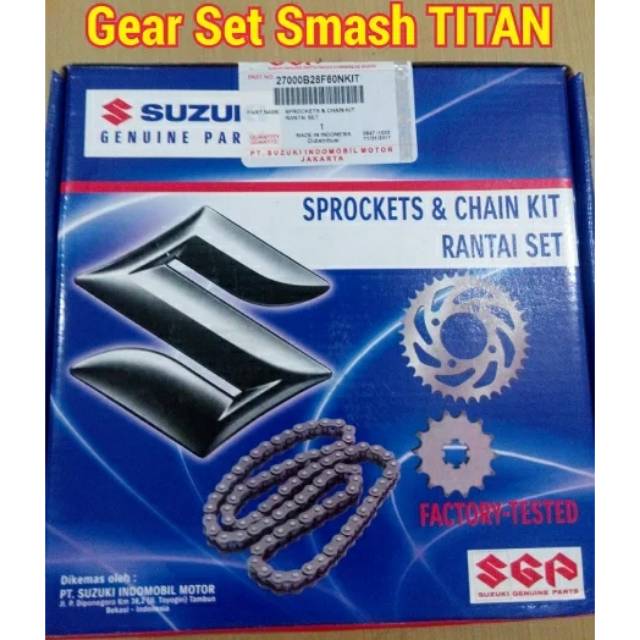 Jual Rantai Gear Set Gigi Tarik Ger Set Titan New Smash Shogun 125