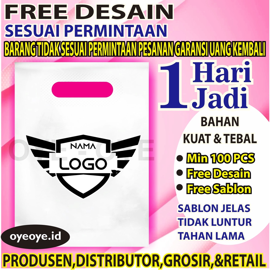 Jual Plastik Sablon Packing Olshop Plong X Murah Free Design