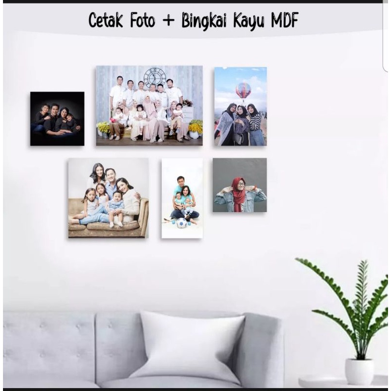 Jual Cetak Foto Custom Walldecor Bingkai Kayu Mdf X Cm Hiasan