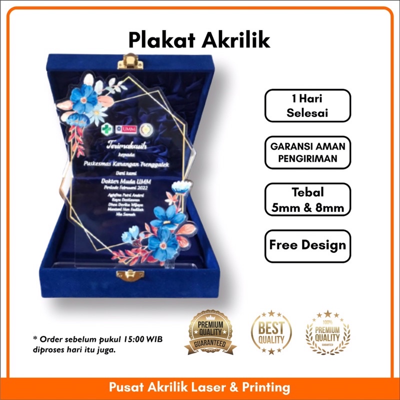 Jual Plakat Akrilik Custom Sehari Selesai Shopee Indonesia