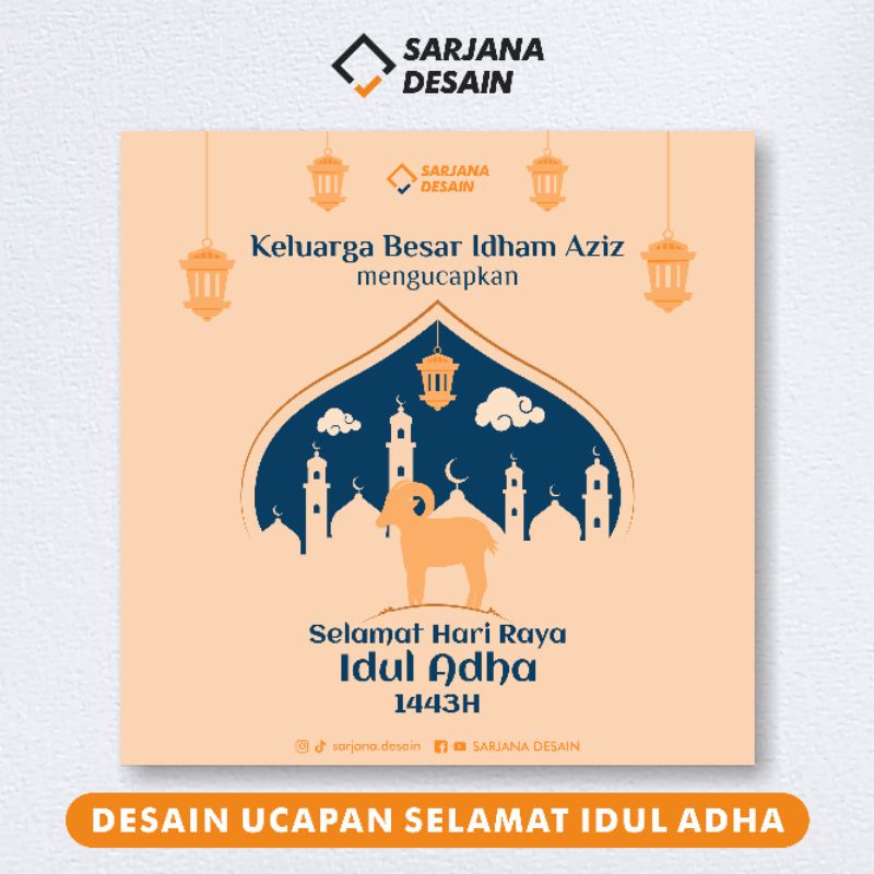 Jual Jasa Desain Ucapan Selamat Hari Raya Idul Adha H Shopee