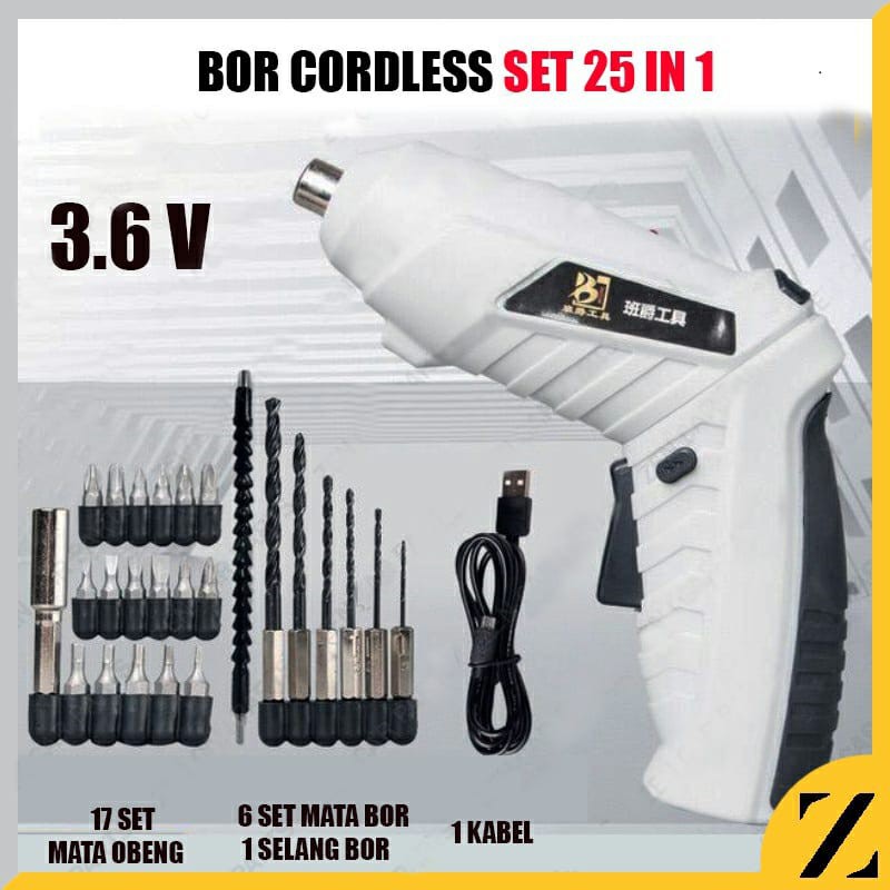 Jual Mesin Bor Baterai V Volt Cordless Mini Bor Tangan Batrai