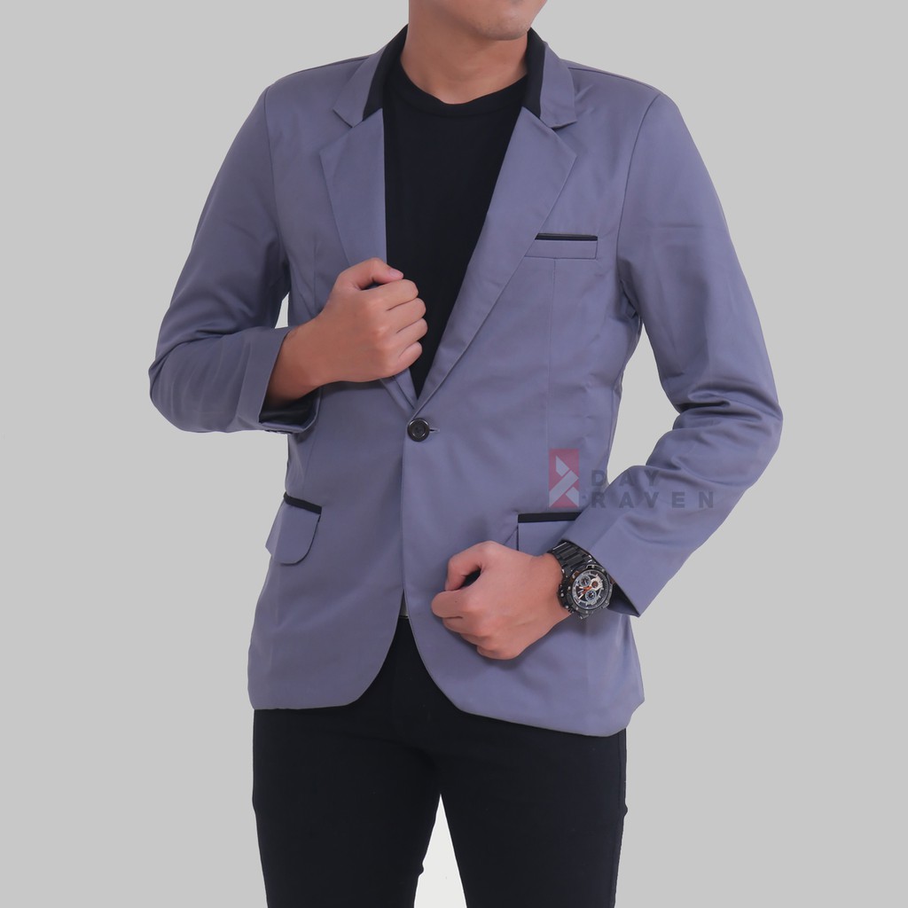 Jual Men S Slim Fit Suit Grey PREMIUM BLAZER DAYRAVEN ORIGINAL Jas